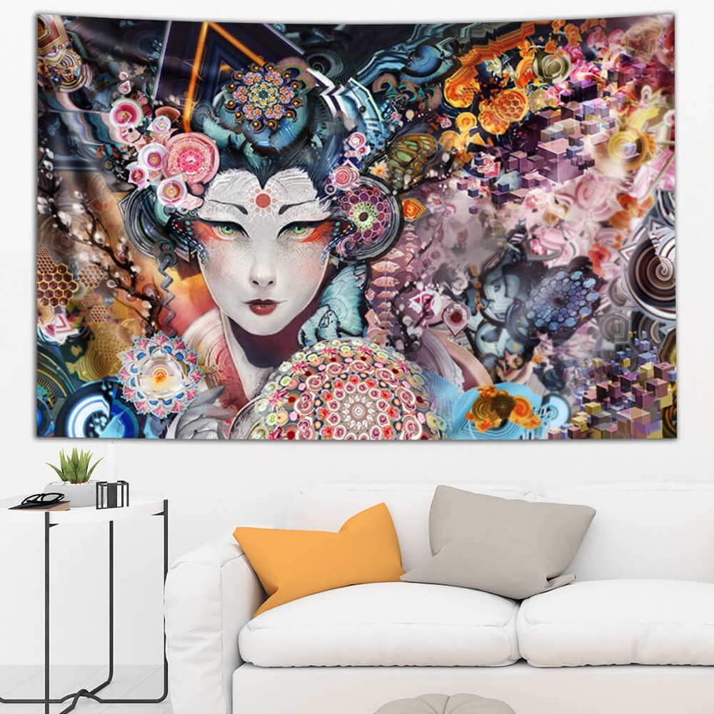ANDROID JONES Rainbow Geisha Tapestry